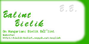 balint bielik business card